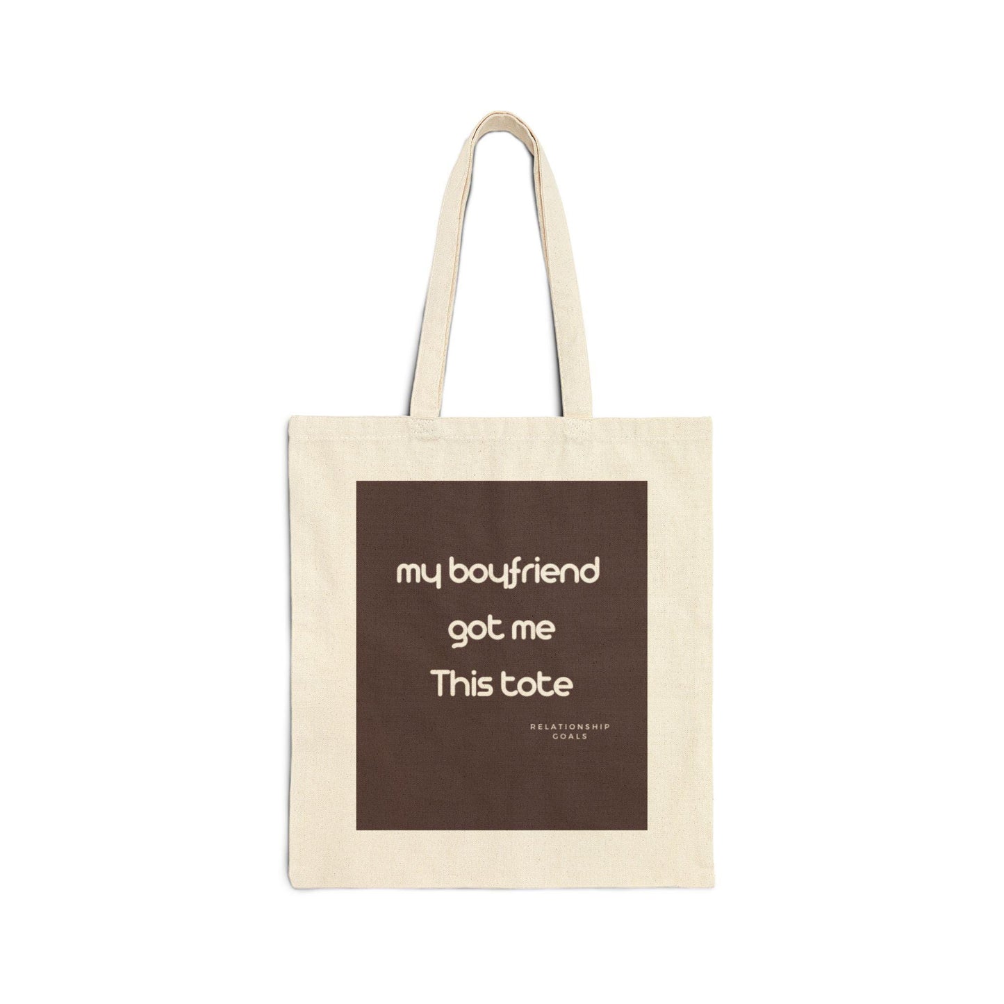 Relationship Goals Canvas Tote Bag, Couples Gift, Reusable Shopping Bag, Eco-Friendly Shoulder Bag, Wedding Anniversary Present