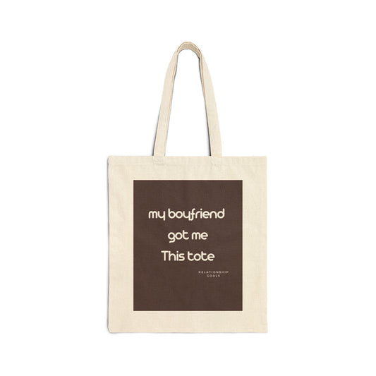 Relationship Goals Canvas Tote Bag, Couples Gift, Reusable Shopping Bag, Eco-Friendly Shoulder Bag, Wedding Anniversary Present