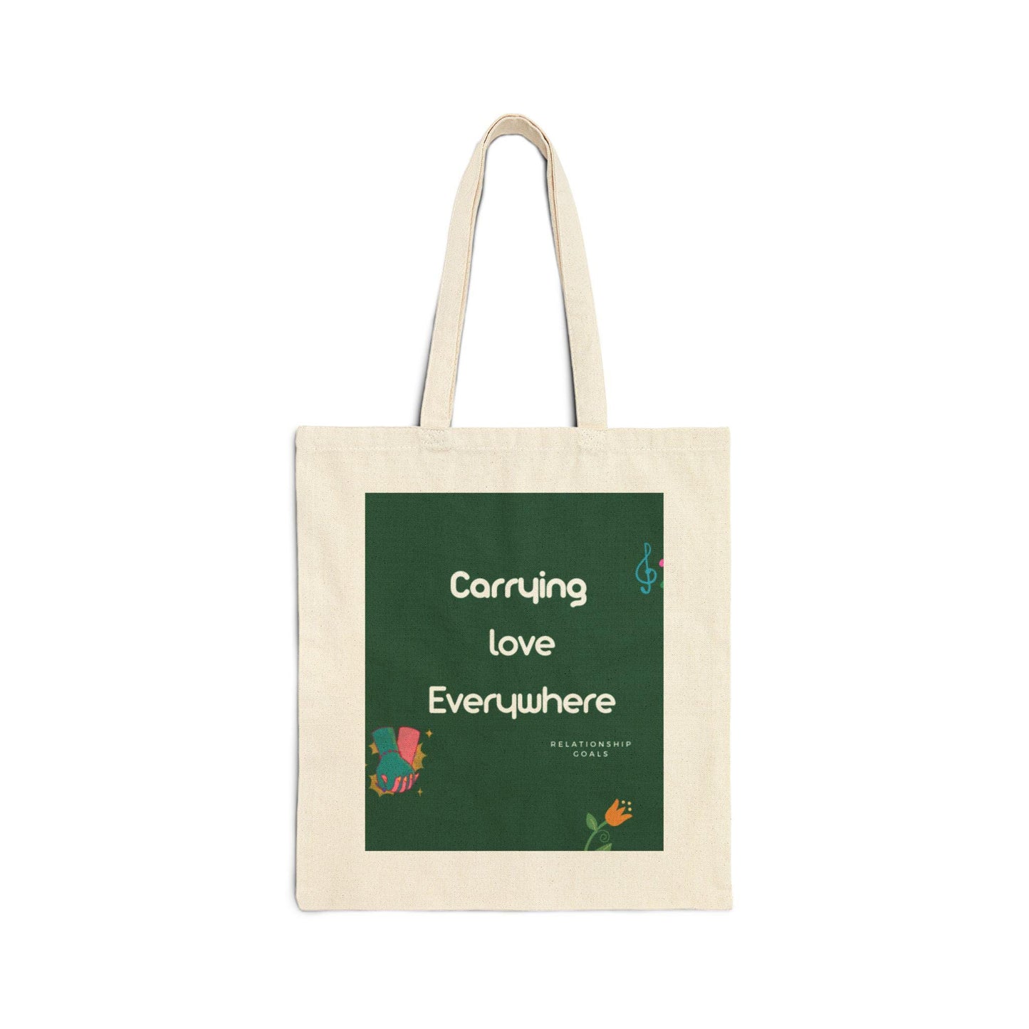 Tote Love Canvas Tote Bag, Reusable Grocery Bag, Eco-Friendly Shopping Bag, Beach Tote, Gift for Her, Mother's Day Gift
