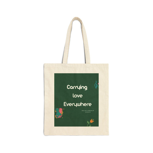 Tote Love Canvas Tote Bag, Reusable Grocery Bag, Eco-Friendly Shopping Bag, Beach Tote, Gift for Her, Mother's Day Gift